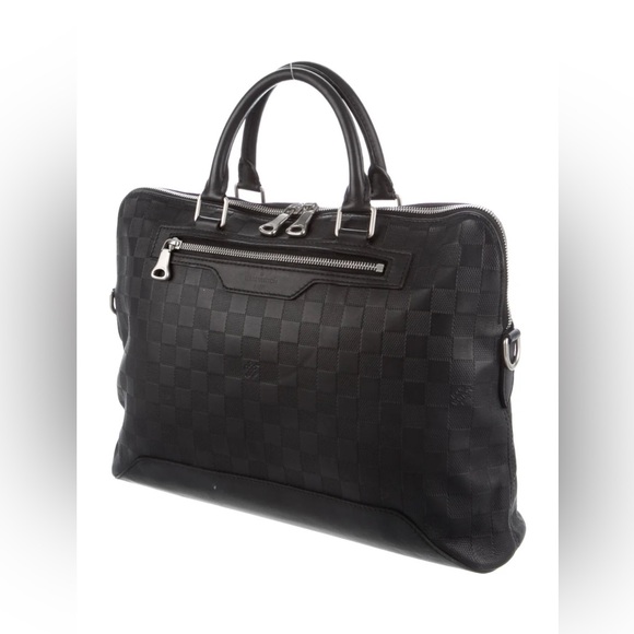 Unisex Louis Vuitton Damier Infini Avenue Soft Briefcase - Picture 1 of 6